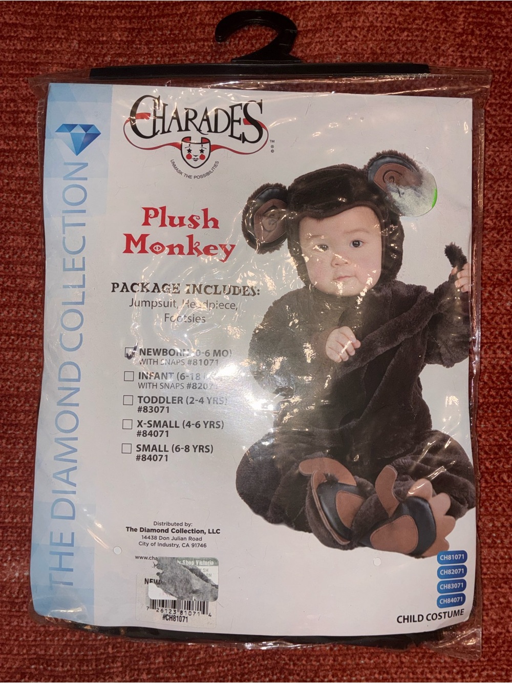 Charades Plush Monkey Kids Costume - Brown